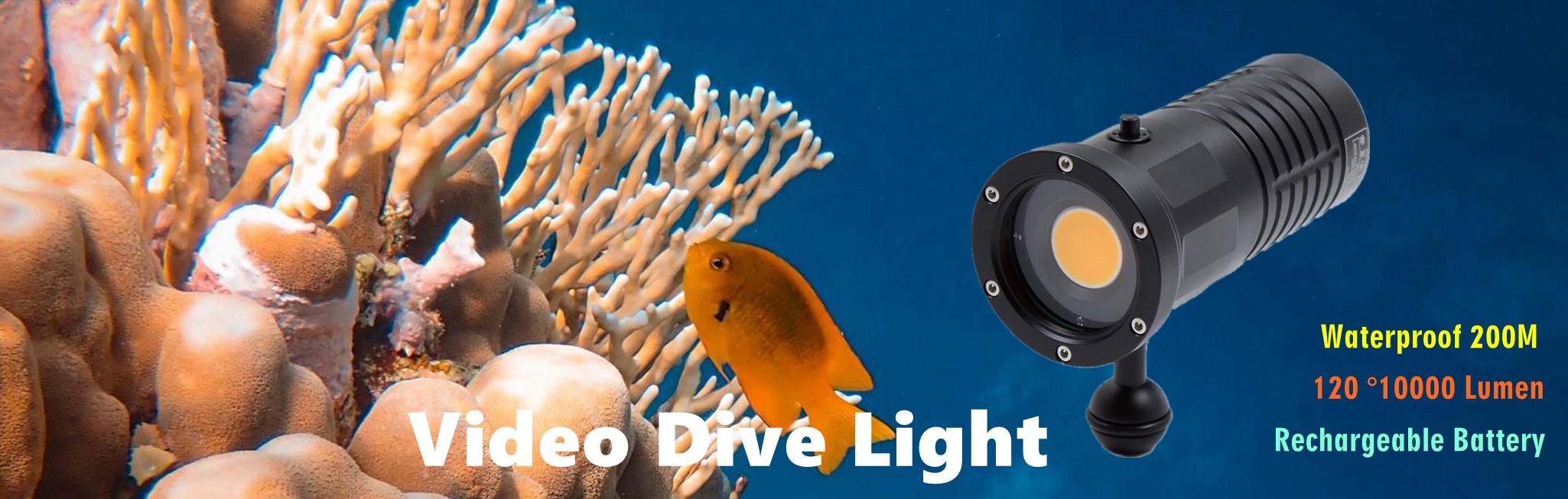 underwater video diving light