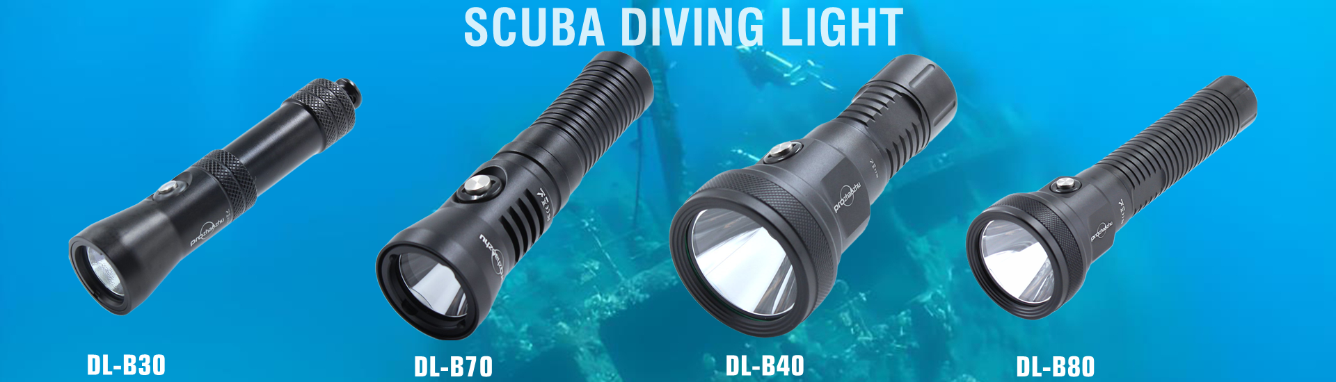 High power scuba Diving Flashlight 